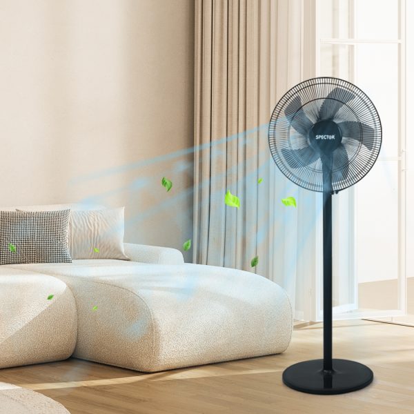 Spector Pedestal Floor Fan Portable Commercial Cooling Fans 2 Height 3 Speed