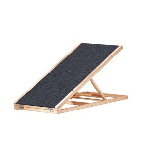 Dog Ramp 100cm Adjustable Height Wooden Steps Stairs For Bed Sofa Car Foldable