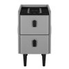 Smart Bedside Table 2 Drawers with Wireless Charging Ports LED Grey AIDA
