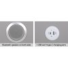 Smart Bedside Table 2 Drawers with Wireless Charging Ports LED Grey AIDA
