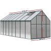 Greenhouse Aluminium Polycarbonate Green House Garden Shed – 5.1×2.44 m