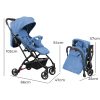 Baby Stroller Kids Pram Push Chair Toddler Buggy Foldable Absorbers Blue