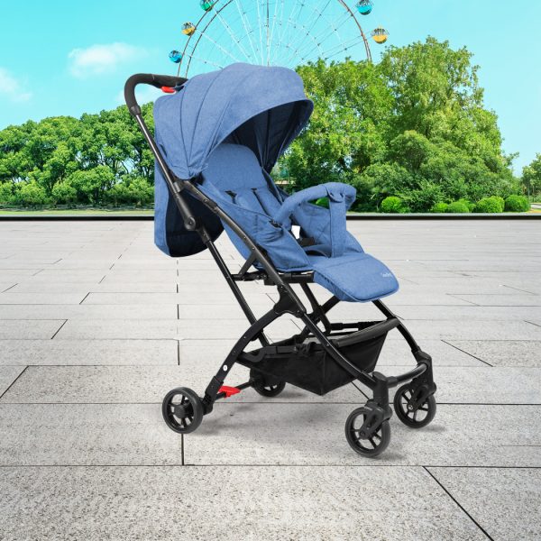 Baby Stroller Kids Pram Push Chair Toddler Buggy Foldable Absorbers Blue