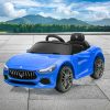 Kids Ride On Car Maserati Licensed Electric Dual Motor Toy Remote Control – Blue