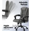 2 Point Massage Office Chair Fabric Black