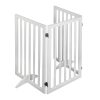 Wooden Pet Gate Dog Fence Safety Stair Barrier Security Door 3 Panel Large