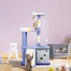 Cat Tree Kitten Furniture Condo Post Scratching Multi-Level Tower 110cm
