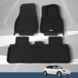 Car Rubber Floor Mats Compatible for Tesla Model Y Front Rear