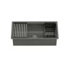 Cefito Kitchen Sink Stainless Steel 81X45CM Single Bowel with Drying Rack Black