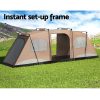 Camping Tent 10 Person Instant Up Tents Outdoor Family Hiking 3 Rooms
