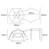Instant Tent Pop up Camping Tarp Canopy Family 5-8 Person Ground Mat