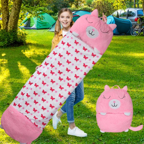 Sleeping Bag Child Pillow Stuffed Toy Kids Bags Gift Toy Cat 180cm L