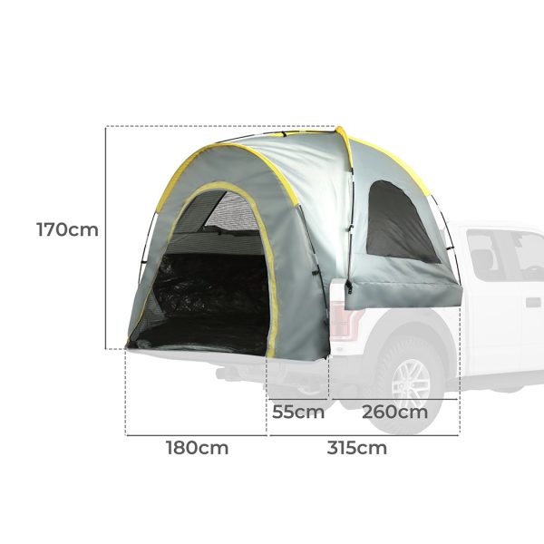 Truck Short Bed Car SUV Tail Camping Tent Self-Driving Waterproof 315x180x170cm