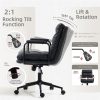 Faux Leather Office Chair -Black