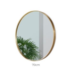70cm Round Aluminium Wall Mirror