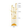 Bamboo Clothing Rack with 9 Hooks Multi Layer Shelf (Natural)