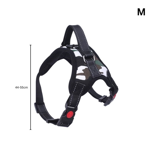 Dog Harness M Size (Army Green & White)