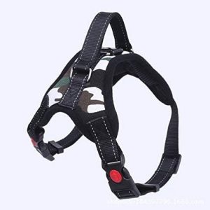 Dog Harness L Size (Army Green & White)