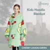 Hoodie Blanket Kids Fruits Green