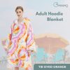 Hoodie Blanket Adult Tie-Dyed Orange