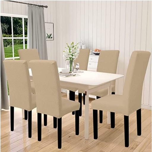 6pcs Dining Chair Slipcovers/ Protective Covers (Camel) GO-DCS-103-RDT