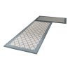 2 PCS Washable Non Slip Absorbent Kitchen Floor Mat (44×80+44x180cm, Grey Lucky Clover)