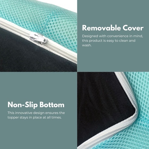 Dual Layer Mattress Topper 2 inch with Gel Infused (Full)