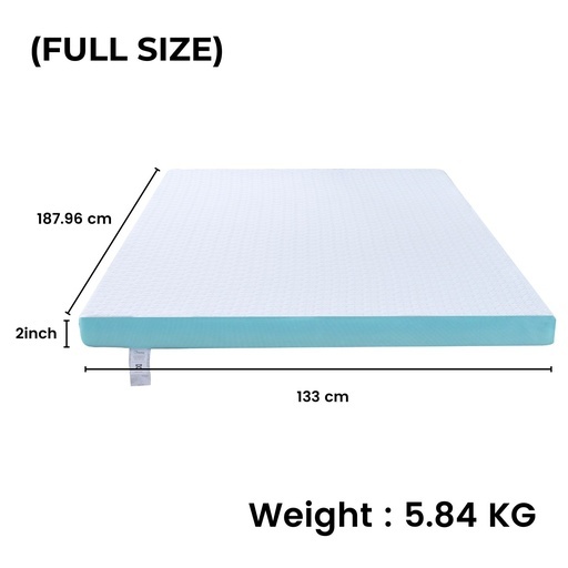 Dual Layer Mattress Topper 2 inch with Gel Infused (Full)