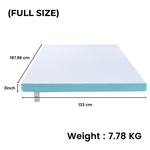Dual Layer Mattress Topper 3 inch with Gel Infused (Full)