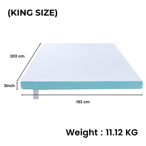 Dual Layer Mattress Topper 3 inch with Gel Infused (King)