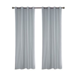 Temporary Blackout Blinds Curtain Detachable for Thermal Insulated Room (Set of 2, 240 x 140cm, Black)