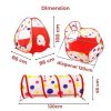 3 in 1 Mix Colour Dot Style Kids Play Tent