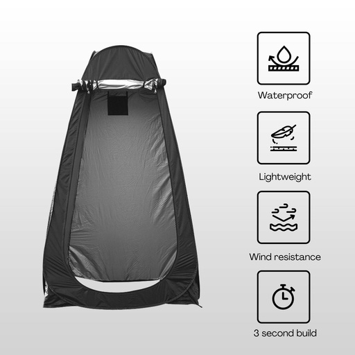 Shower Tent with 2 window (Black)
