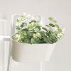 3 Pack Plant Stand Flower Holder Hanging Pot Basket Metal with Detachable Hooks White