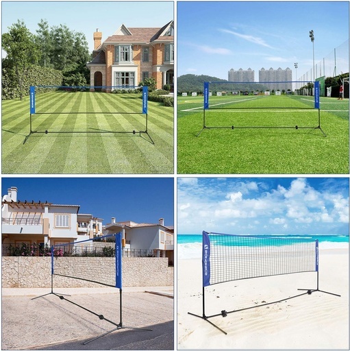 4m Portable Tennis Badminton Net Blue