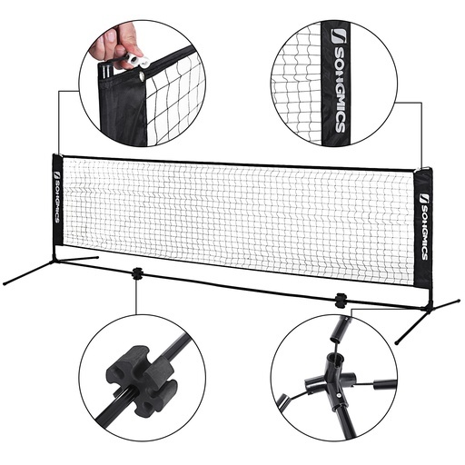 3m Portable Tennis Badminton Net Black