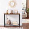 Console Table Rustic Brown and Black LNT80X