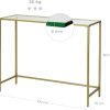 Console Table with Tempered Glass Top