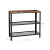 Console Table with 2 Mesh Shelves