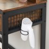 Dresser Table with Trifold Mirror Rustic Brown and Black