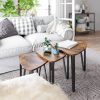 Industrial Nesting Coffee Table Rustic Brown and Black