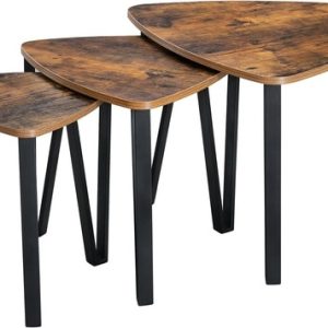 Industrial Nesting Coffee Table Rustic Brown and Black