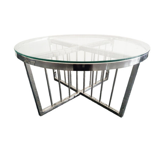 Salina Coffee Table -ClearTop – 80cm Silver