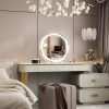 45cm Large Makeup Desk Mirror Lights Round LED Makeup Make up Mirror Bedroom Tabletop Touch Control White