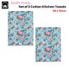 Set of 2 Jardin Peony Cotton Kitchen Tea Towels 50 x 70 cm