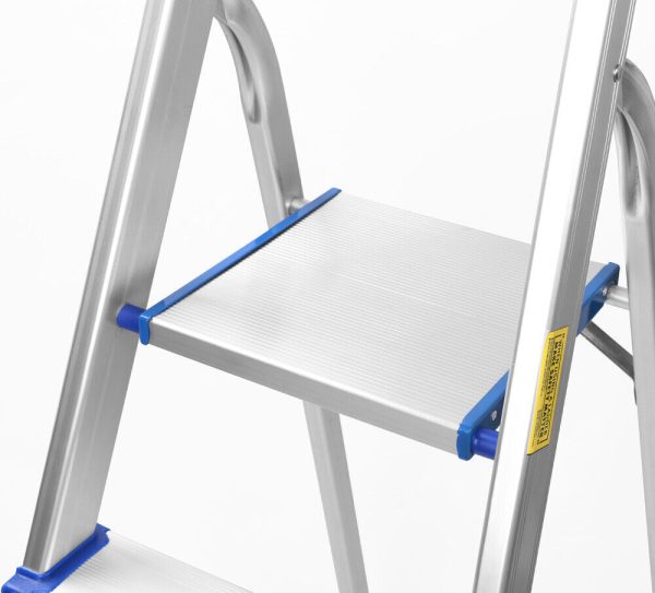 4 Step Ladder Multi Purpose Foldable Folding Aluminium Home Office Shop