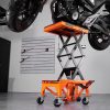 160KG Light Motorbike Lift Dirt Bike Hydraulic Scissor Jack Hoist with Castors
