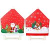 10x Christmas Chair Covers Dinner Table Santa Hat Snowman Home Décor Ornaments, Snowman (10 Chair Covers)