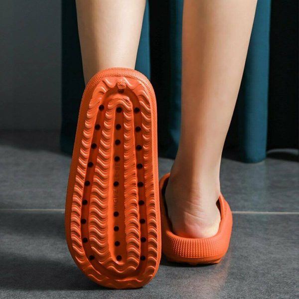Pillow Slides Sandals Non-Slip Ultra Soft Slippers Cloud Shower EVA Home Shoes, Orange, 40/41