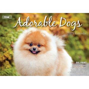 Adorable Dogs  2023 Rectangle Wall Calendar 16 Months Planner New Year Gift